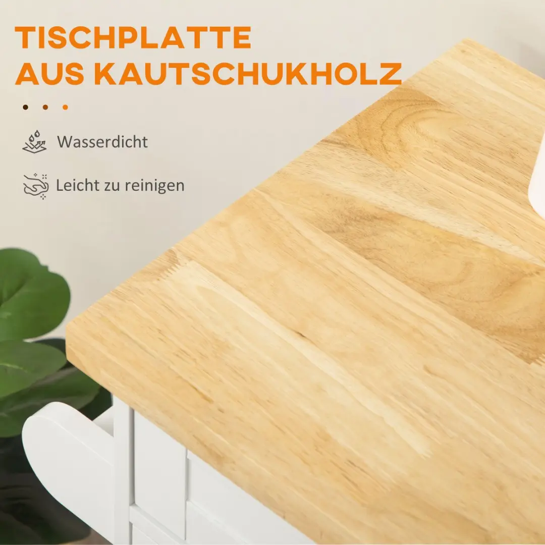 Homcom keukentrolley wit - afbeelding 6 van 6