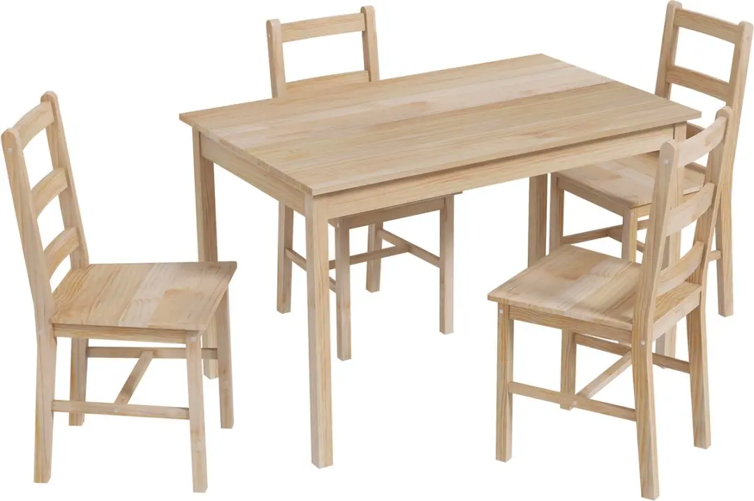 HOMCOM eettafel met 4 stolen