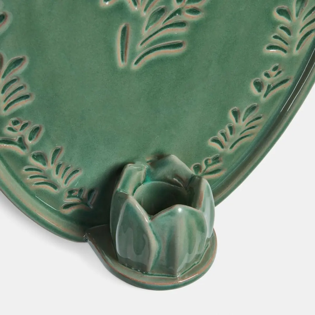 Loberon Floranini Wandkandelaar - Groen - afbeelding 3 van 4