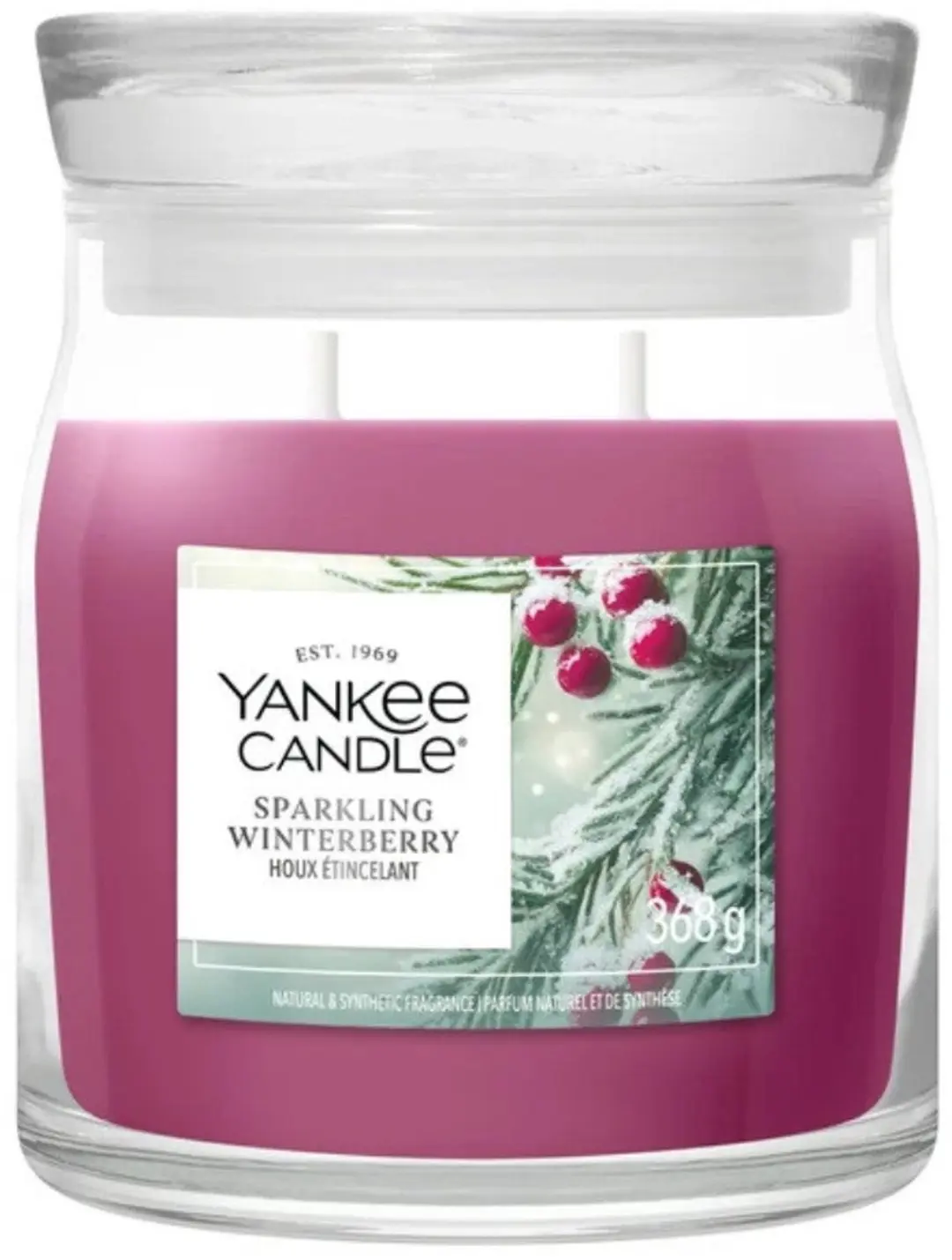 Yankee Candle Sparkling Winterberry Geurkaars - 50 Branduren - afbeelding 3 van 3