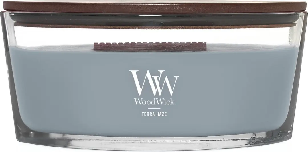 WoodWick Heartwick Flame Ellipse Geurkaars Terra Haze