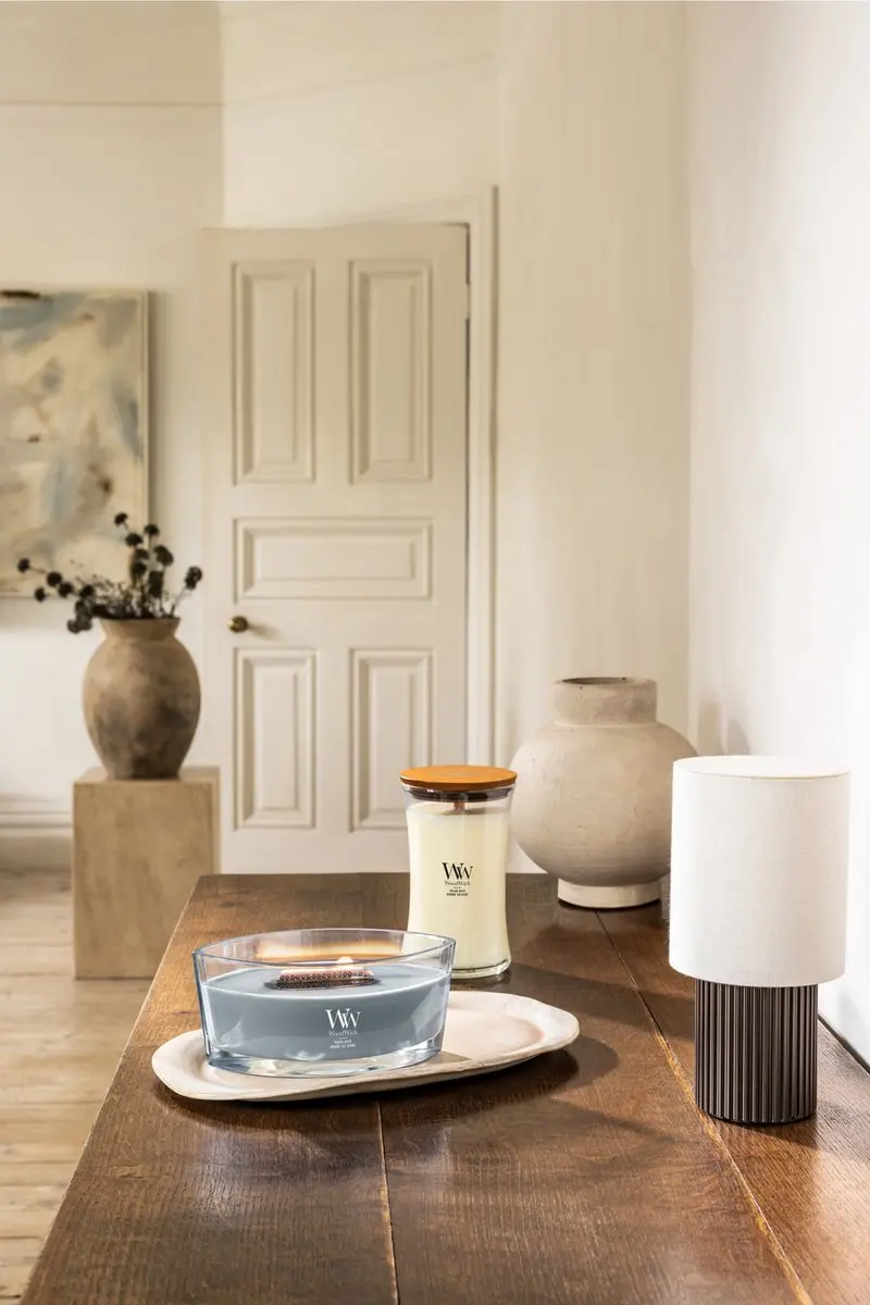 WoodWick Heartwick Flame Ellipse Geurkaars Terra Haze - 50 Branduren - afbeelding 3 van 6