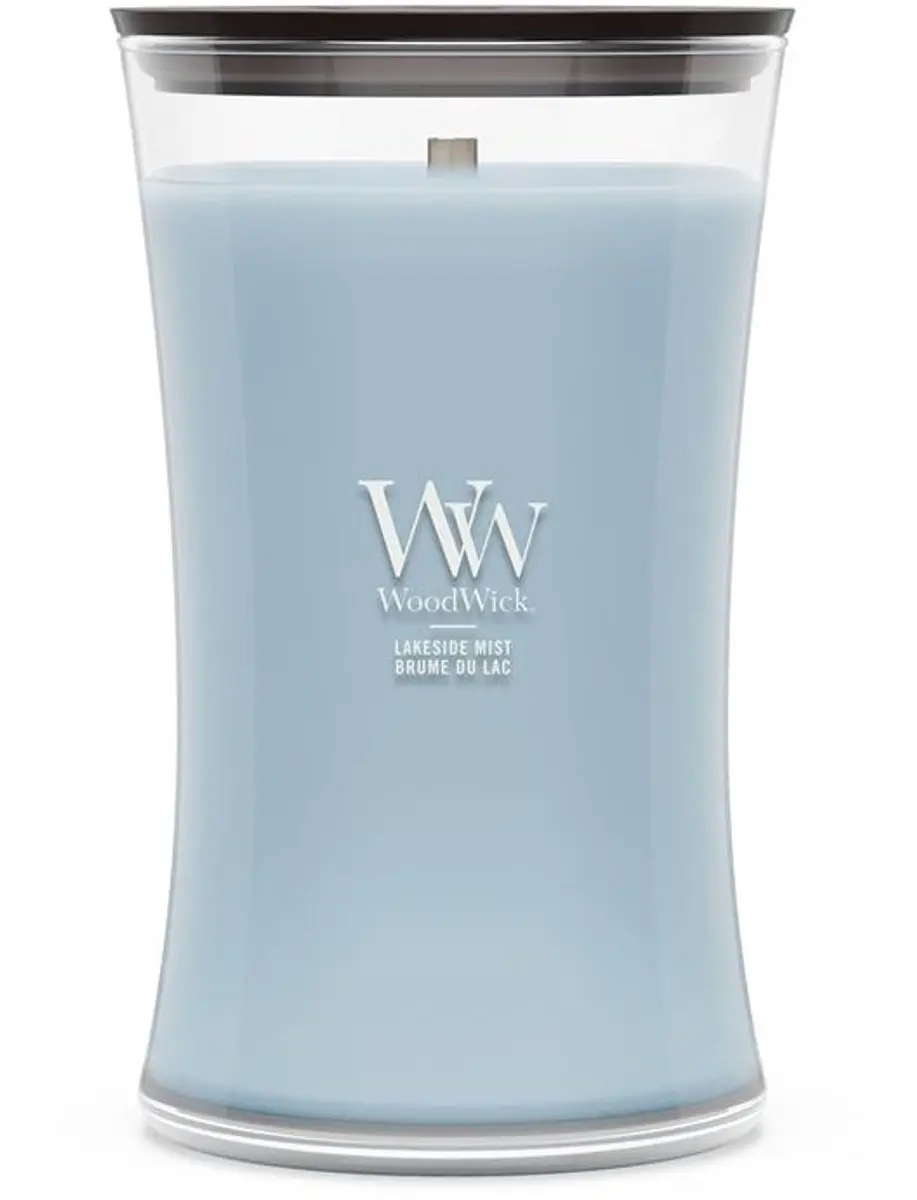 WoodWick Hourglass Geurkaars Lakeside Mist - 130 branduren - afbeelding 5 van 5