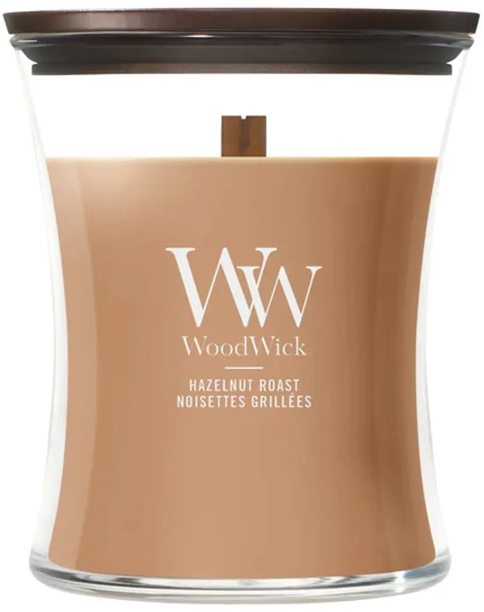 Woodwick Hourglass Hazelnut Roast Geurkaars