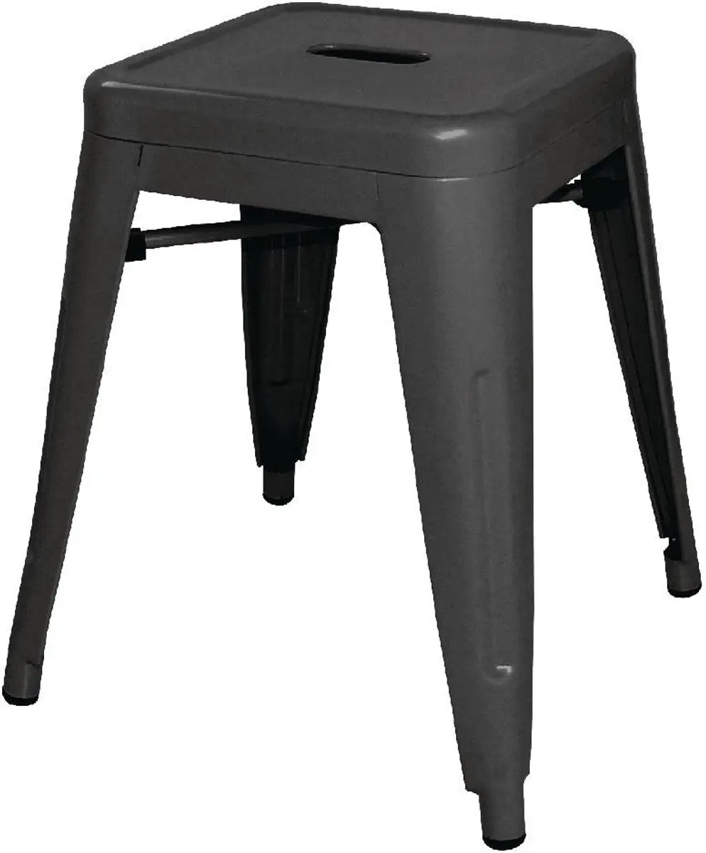 Bolero Stalen Lage Bistro Kruk Zwart (4 Stuks)