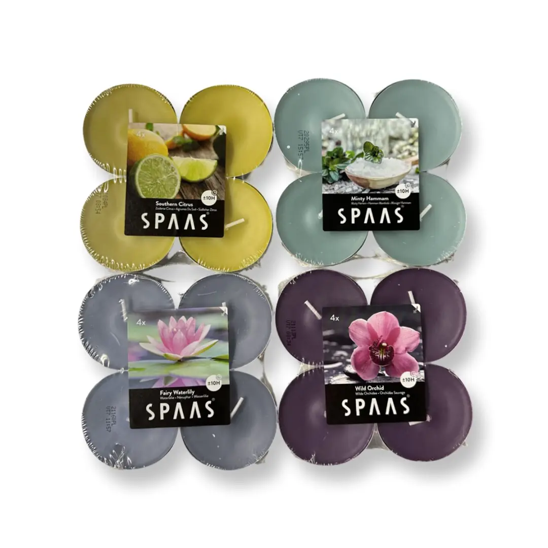 Spaas Geurtheelichtjes/waxinelichtjes Maxi