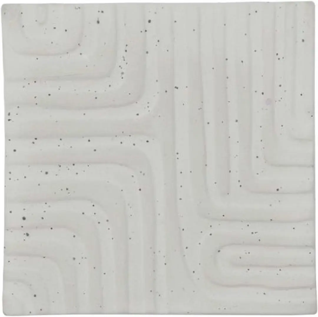 House Doctor Wanddecoratie Maybe off-white aardewerk 15x15x1,5cm