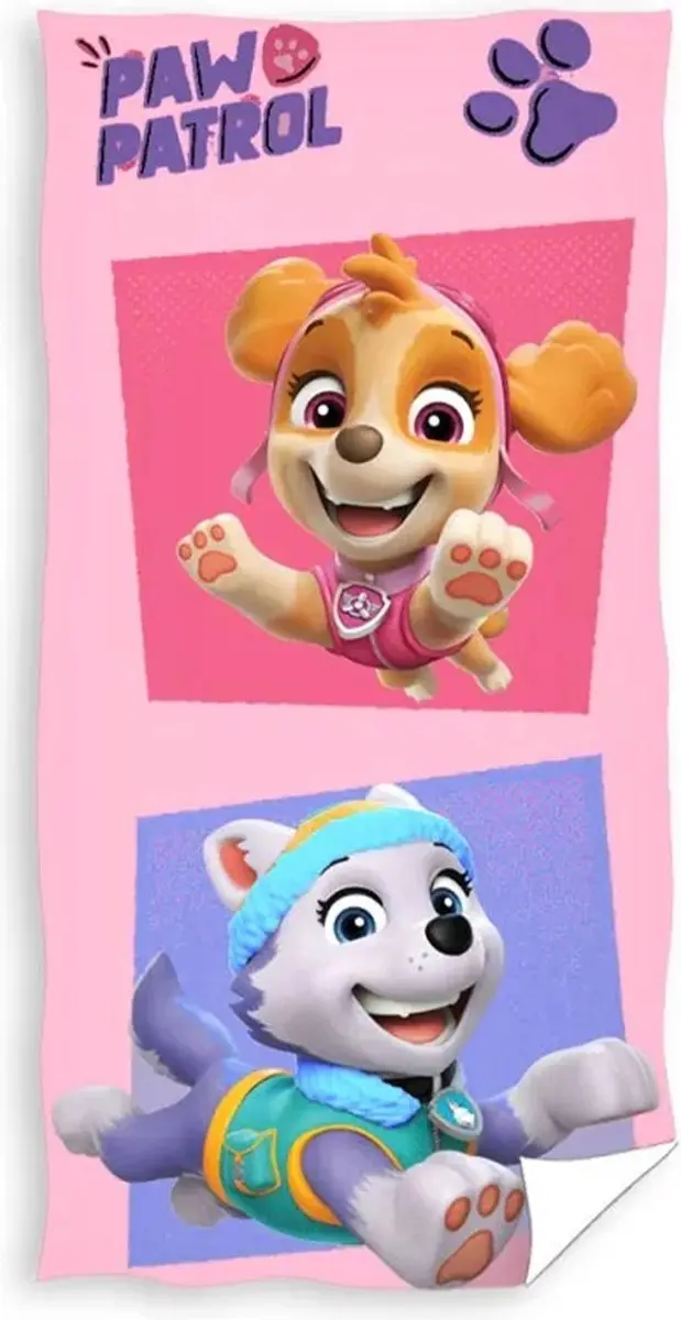 Paw Patrol strandlaken roze 70 x 140cm