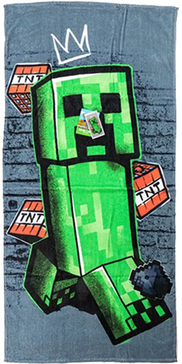 Minecraft Badlaken 140x70 cm Duurzaam 100% Katoen