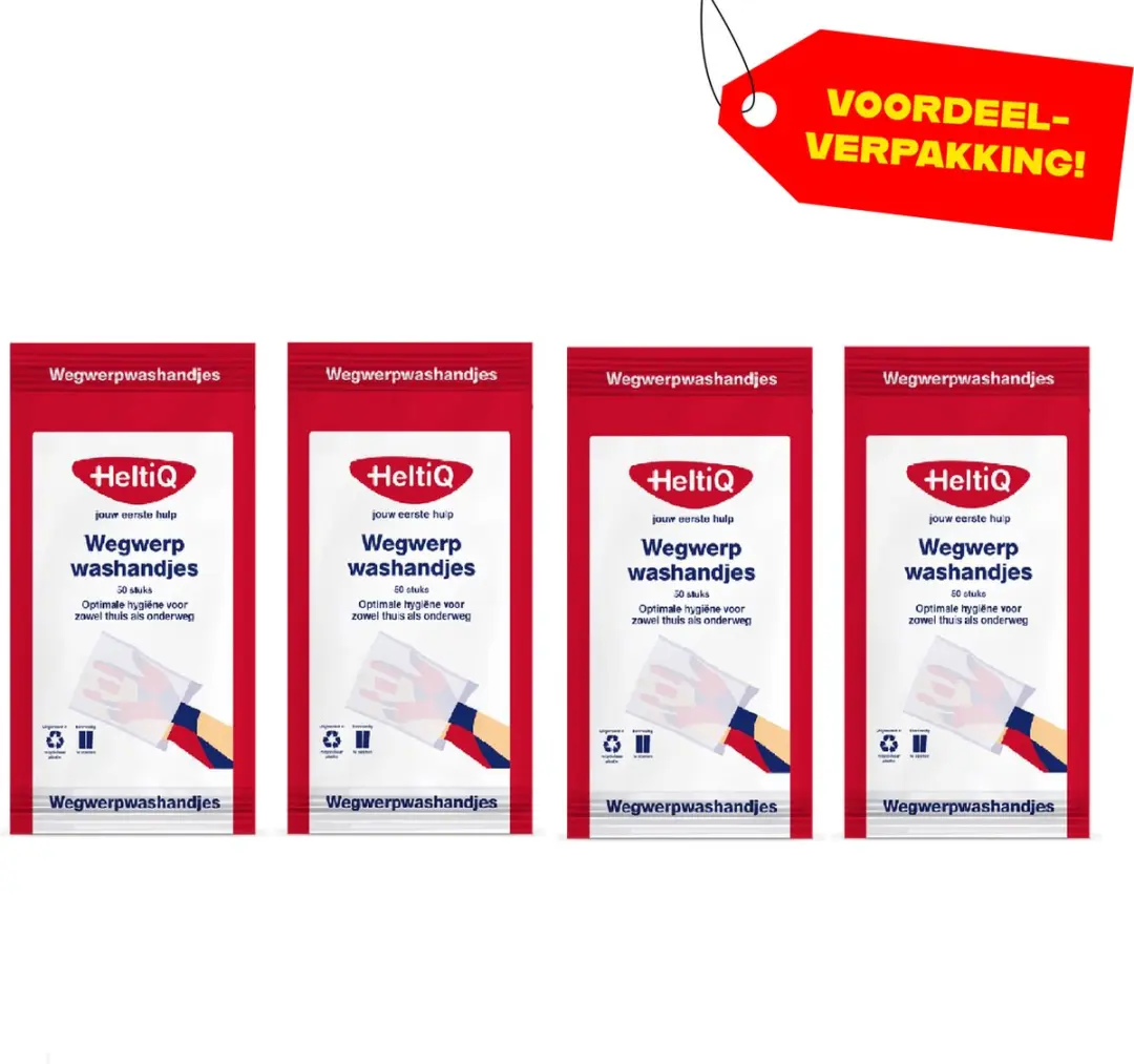 4x HeltiQ Wegwerp Washandjes