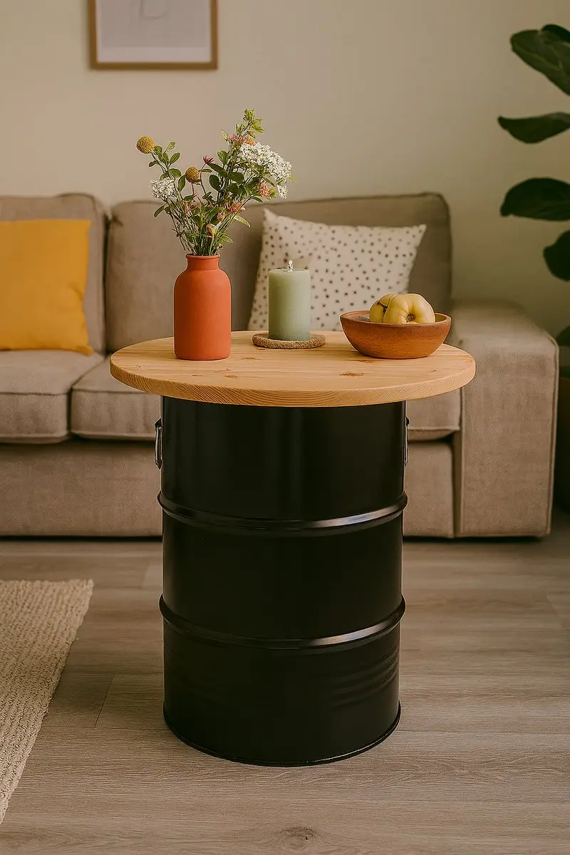 Barrelkings Olievat Statafel 60L - Zwart - afbeelding 4 van 6