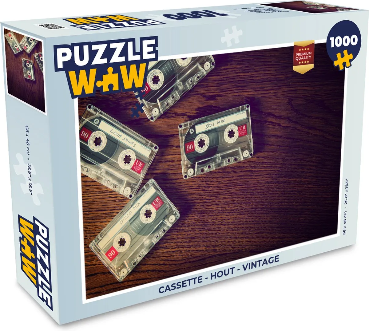 PuzzleWow Vintage Legpuzzel 1000 Stuks - Multicolor