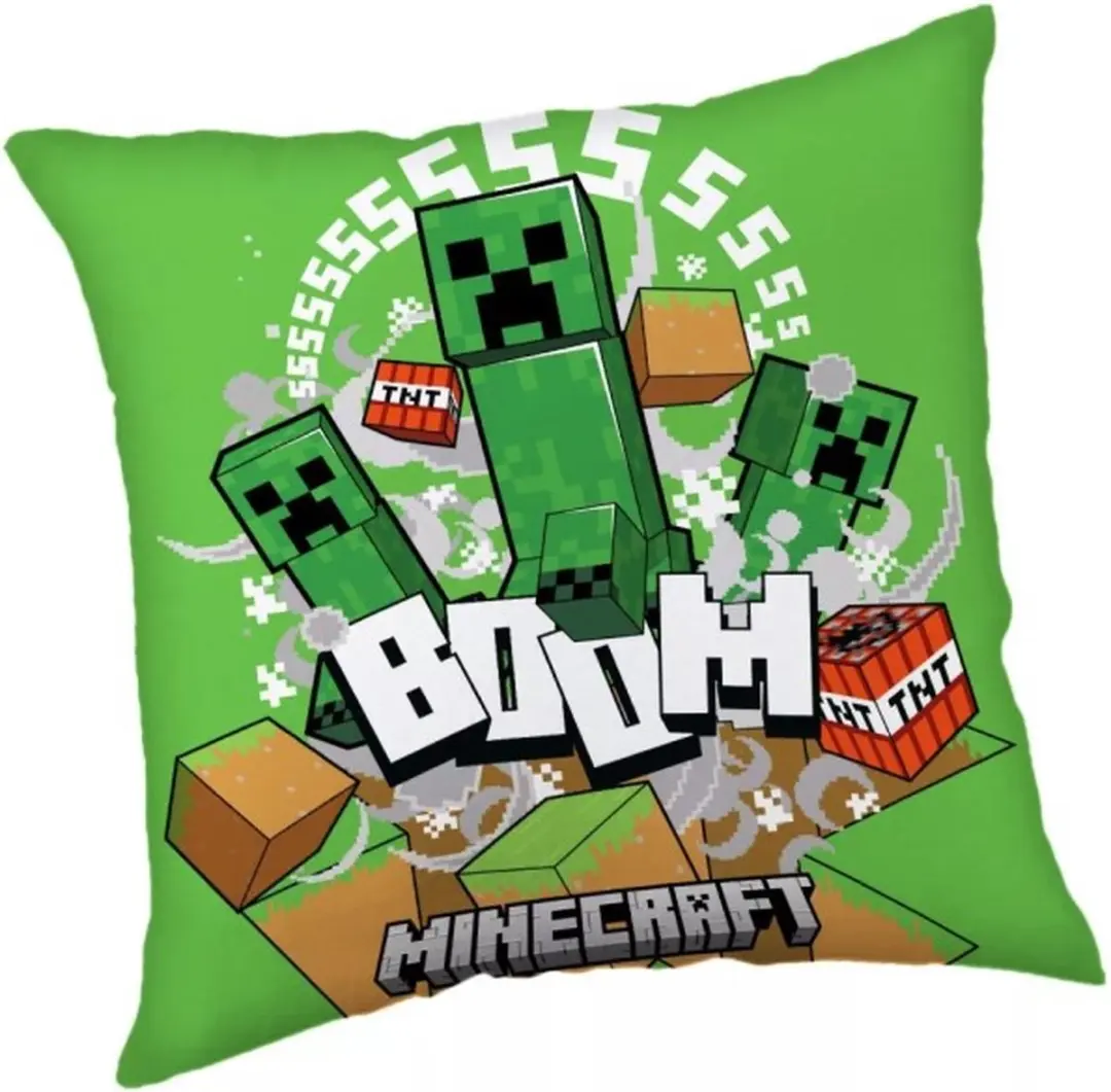 Minecraft TNT BOOM sierkussen 40X40 cm