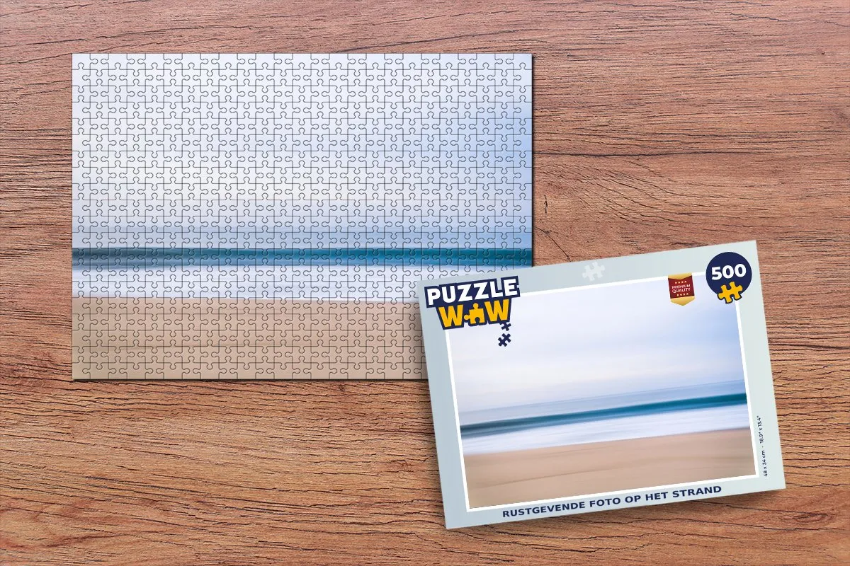 PuzzleWow Rustgevende Strand Legpuzzel 500 Stuks - Multicolor