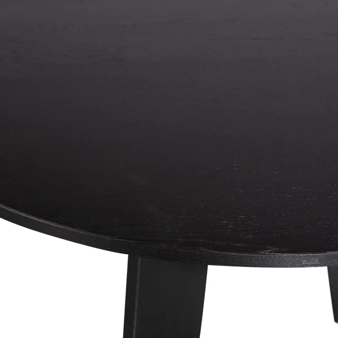WOOOD Fries Eettafel 129cm - Zwart - afbeelding 4 van 6