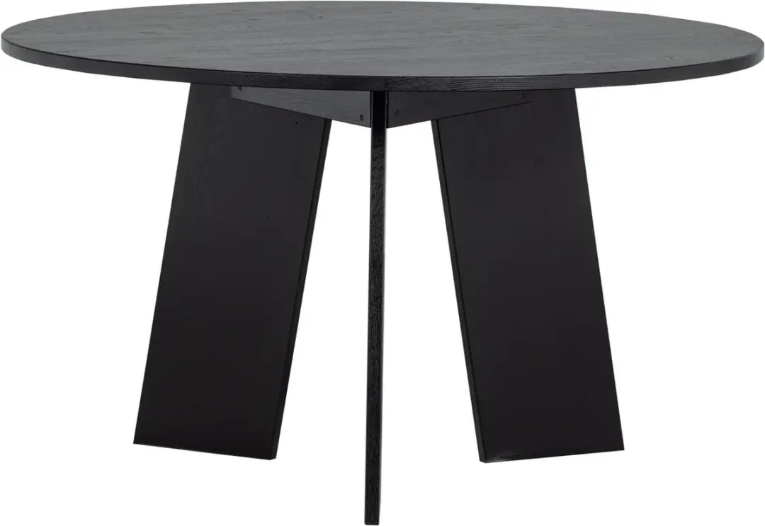 WOOOD Fries Eettafel 129cm - Zwart - afbeelding 6 van 6