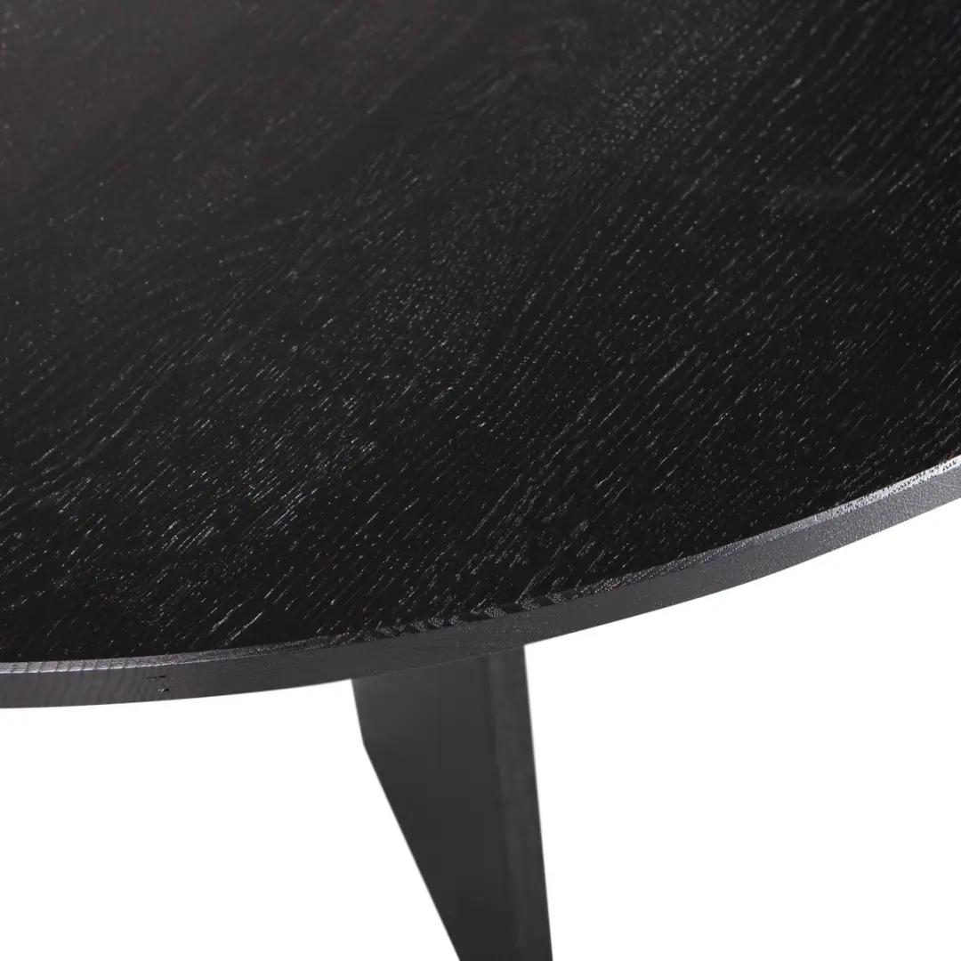 WOOOD Fries Eettafel 129cm - Zwart - afbeelding 5 van 6