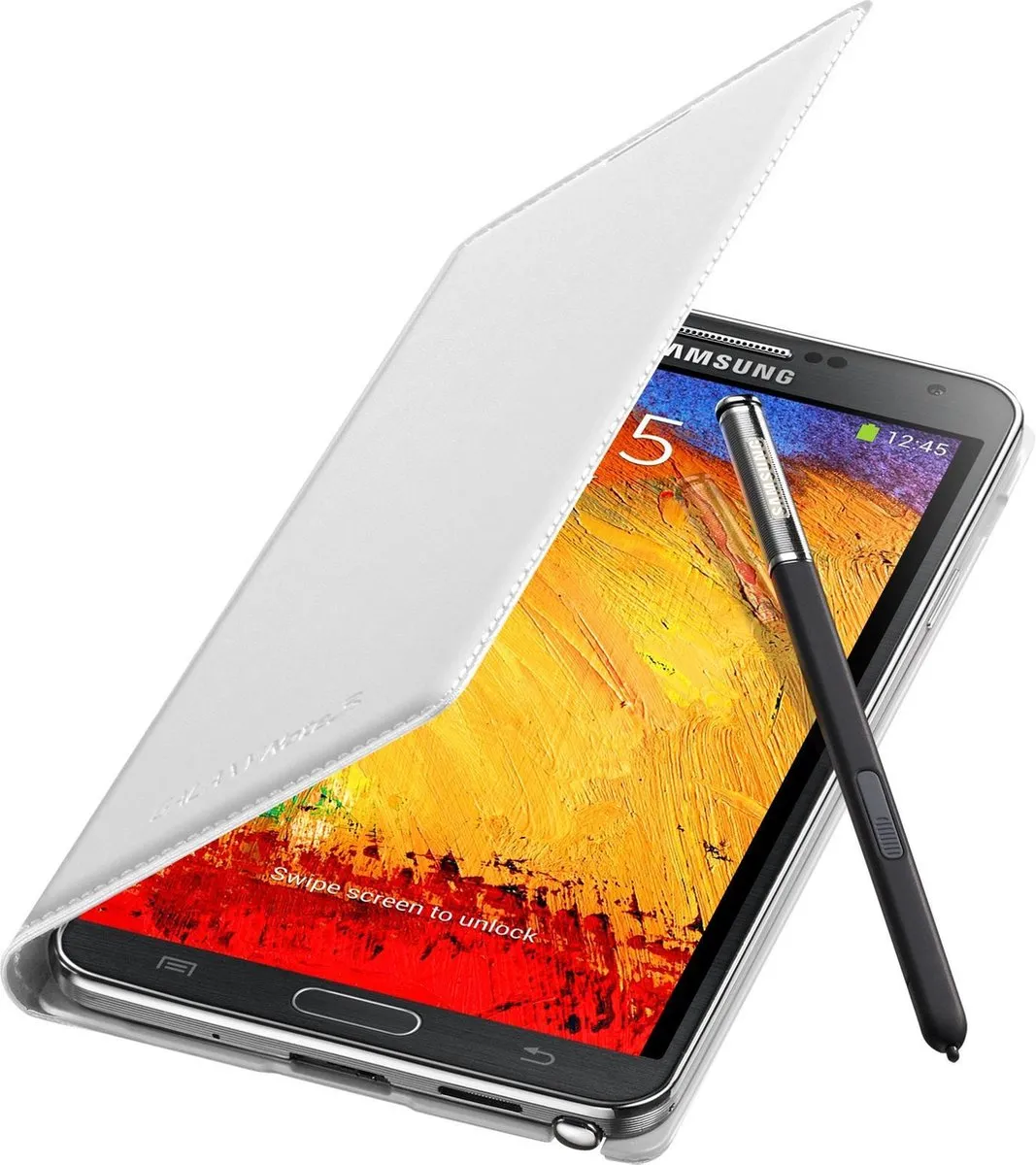 Samsung Galaxy Note3 Neo EF-WN750BWEGWW Flip Wallet Hoes - Wit