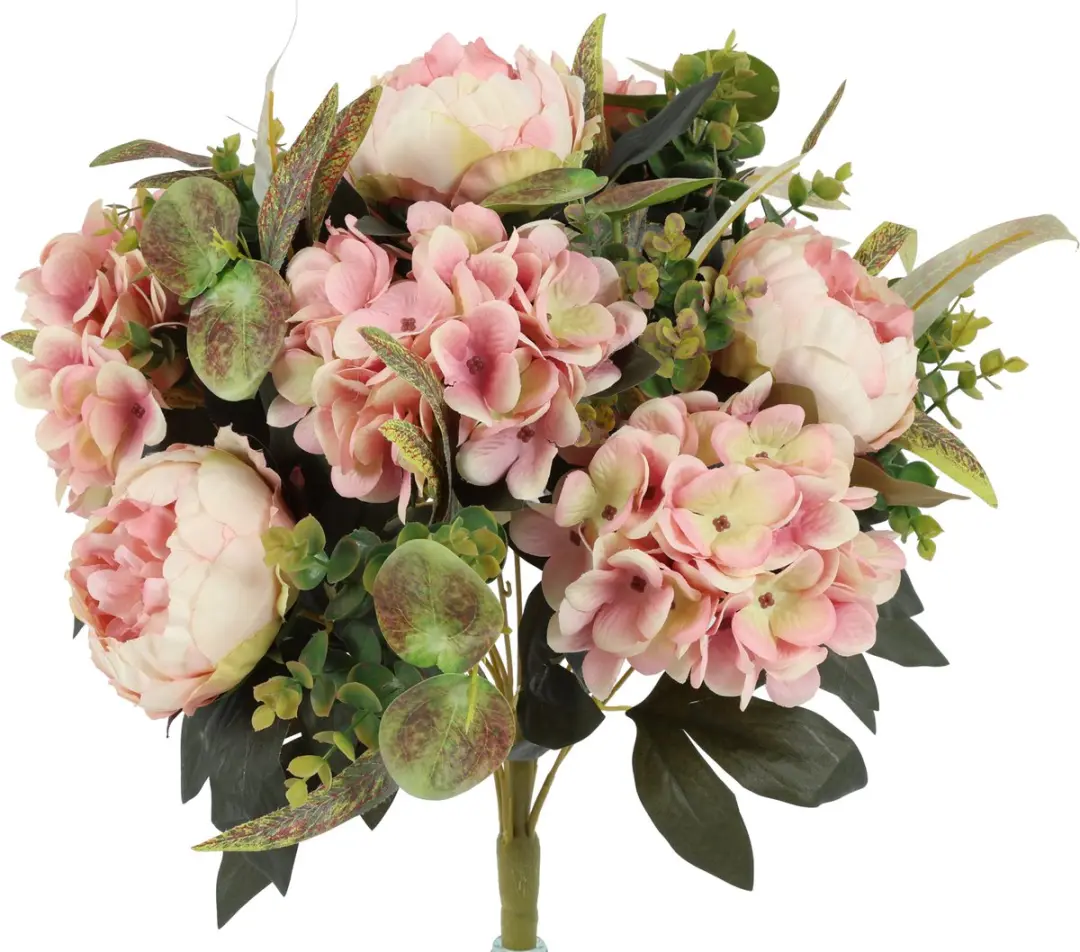 Countryfield Kunstboeket Hortensia & Pioen 53 cm
