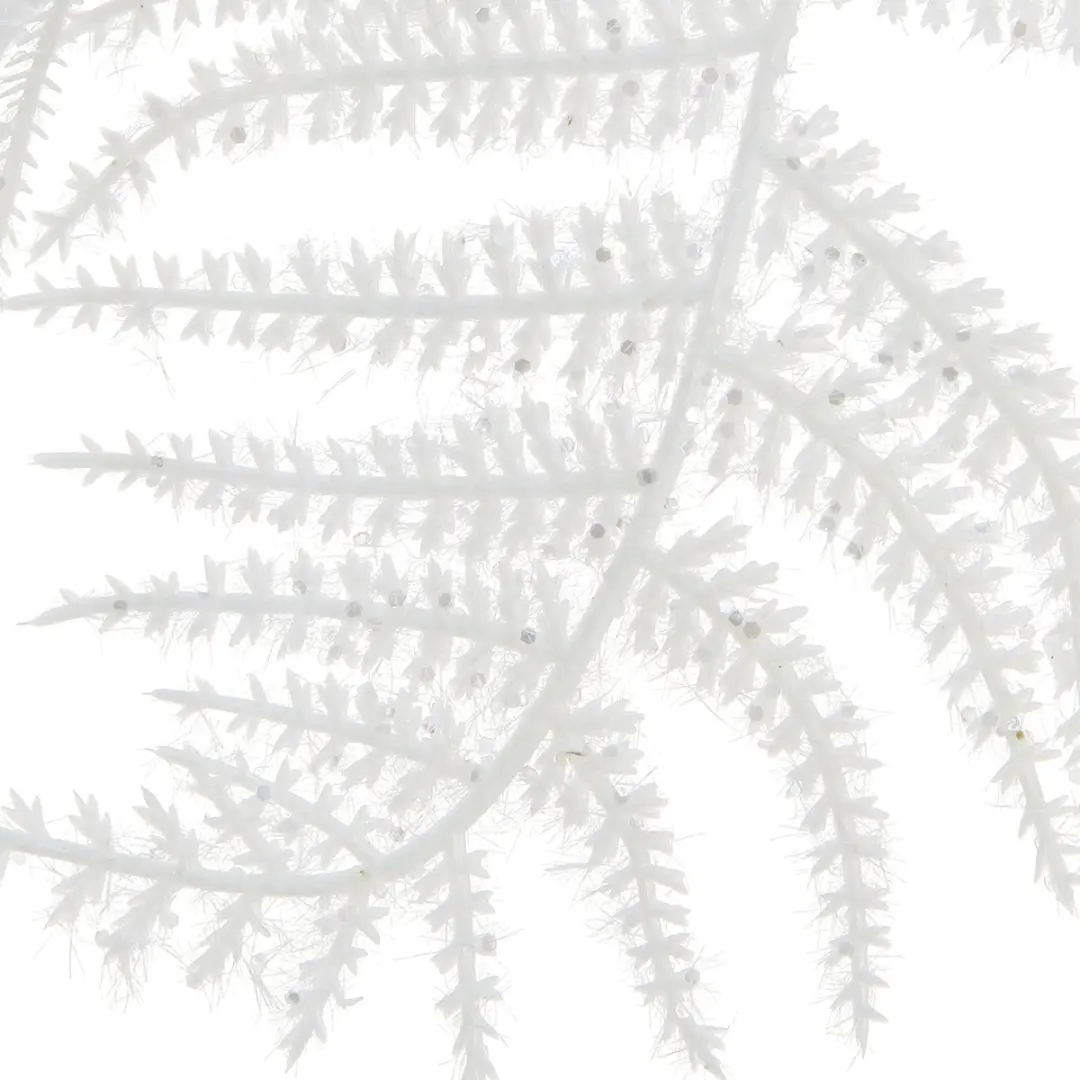 Kaemingk Kunstasperge 105cm Wit Glitter - afbeelding 2 van 3