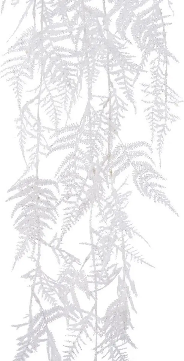 Kaemingk Kunstasperge 105cm Wit Glitter - afbeelding 3 van 3