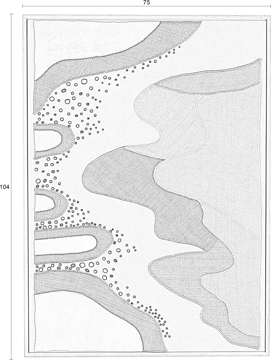 Zuiver Coastal Wanddecoratie 104x75cm - Blauw - afbeelding 5 van 6
