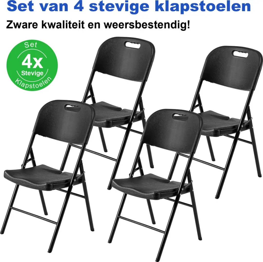 Bardi 4 Delige Klapstoelenset