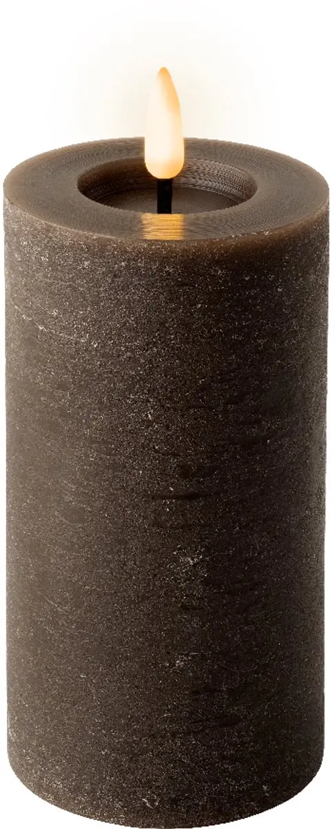 Lumineo LED Wax Stompkaars Donker Bruin Warm Wit - afbeelding 2 van 3