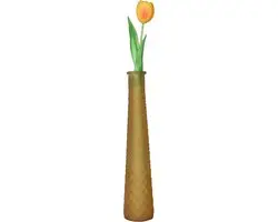 Decoris Vaas/bloemenvaas van gerecycled glas