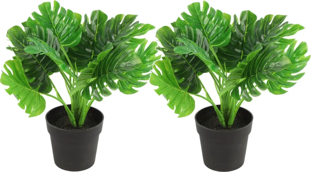 Countryfield Kunstplant Monstera plant in bloempot
