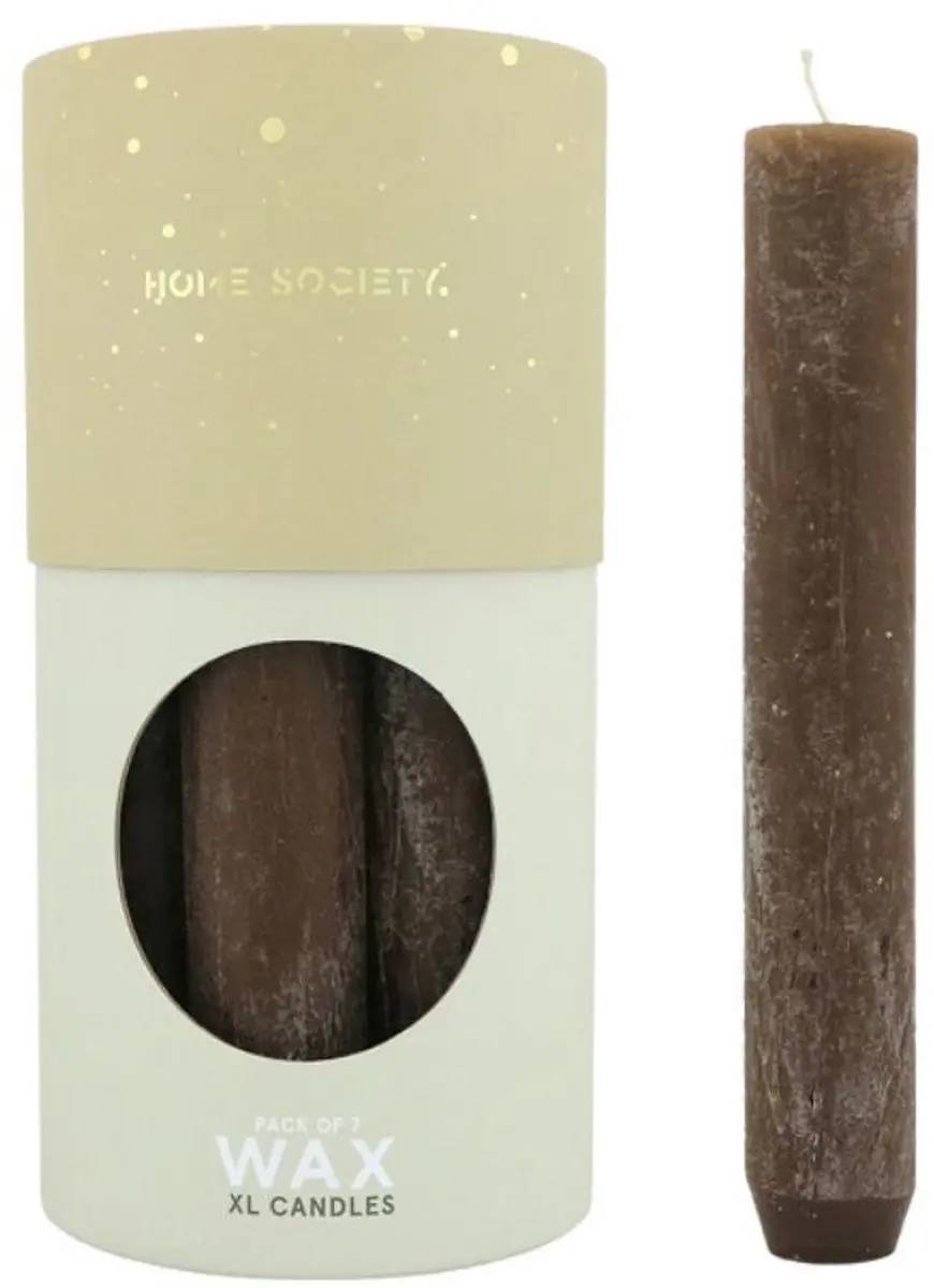 Home Society Diner Candle XL Dark Brown 7 stuks