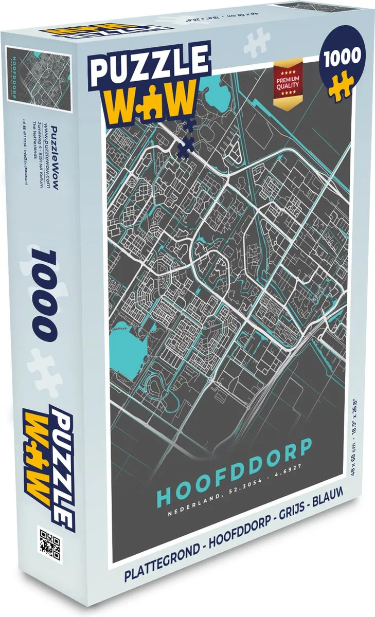 PuzzleWow Hoofddorp Legpuzzel 1000 Stuks
