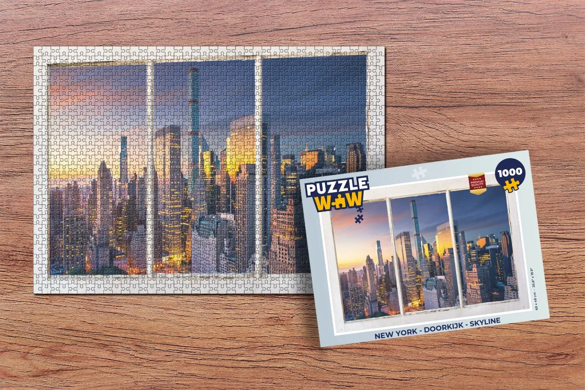 PuzzleWow New York Skyline Legpuzzel 1000 Stuks - Multicolor
