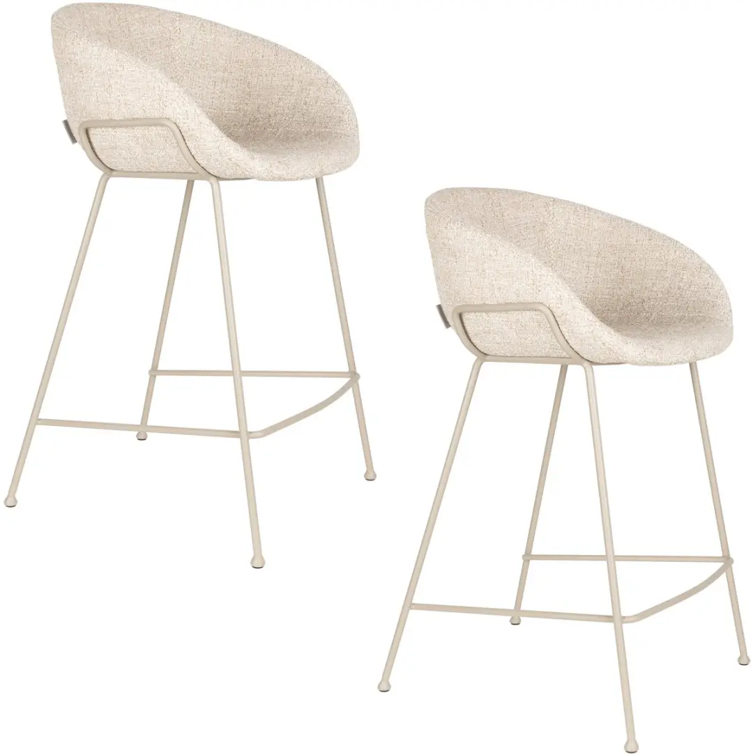Zuiver Feston Barkrukken rugleuning 65 cm Beige