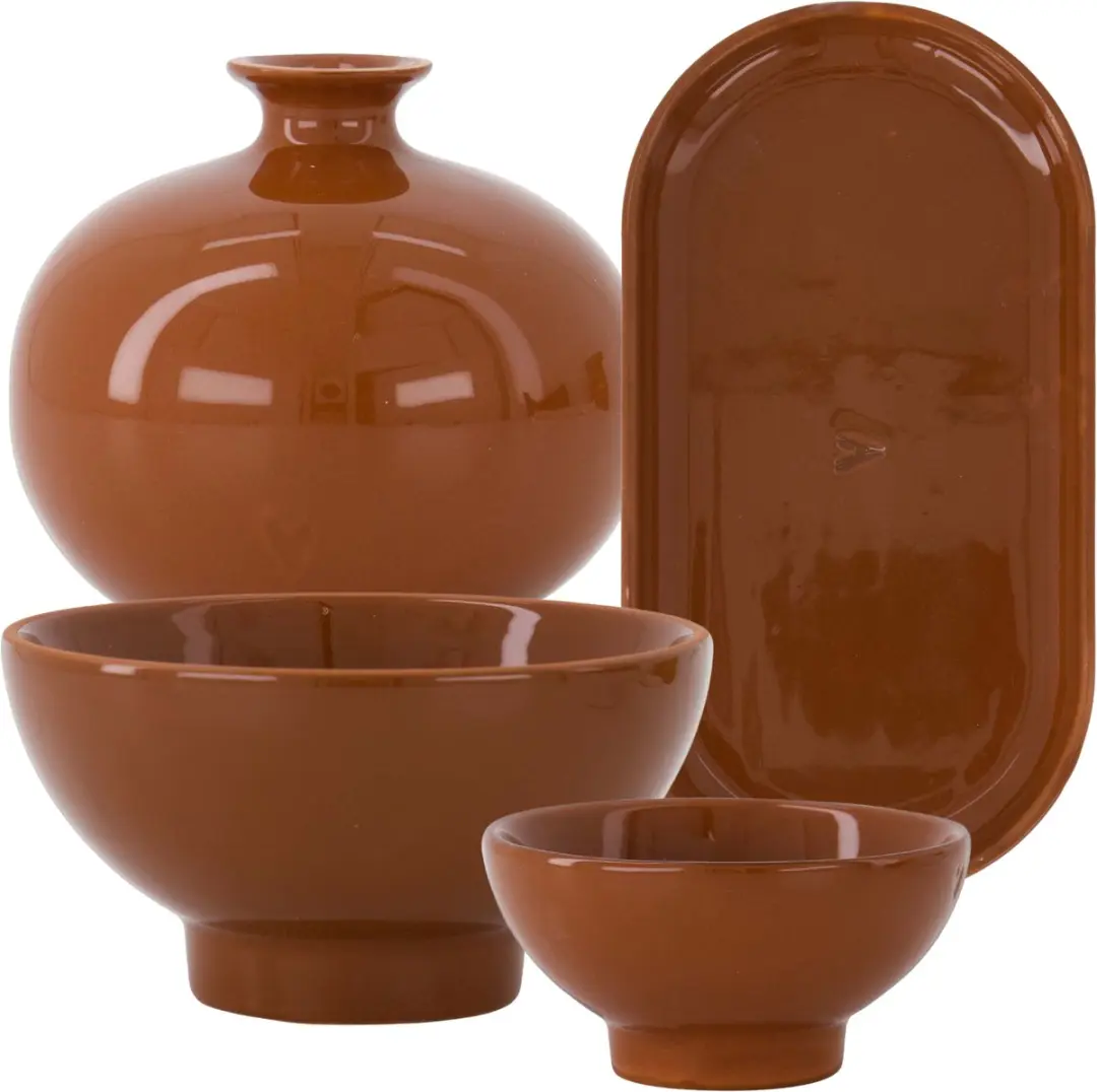 Zusss Set Van 4 Terracotta Woonaccessoires Hartje