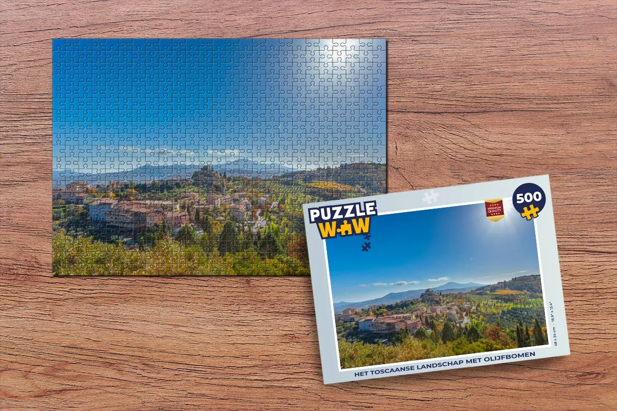 PuzzleWow Toscane Legpuzzel 500 Stuks - Multicolor