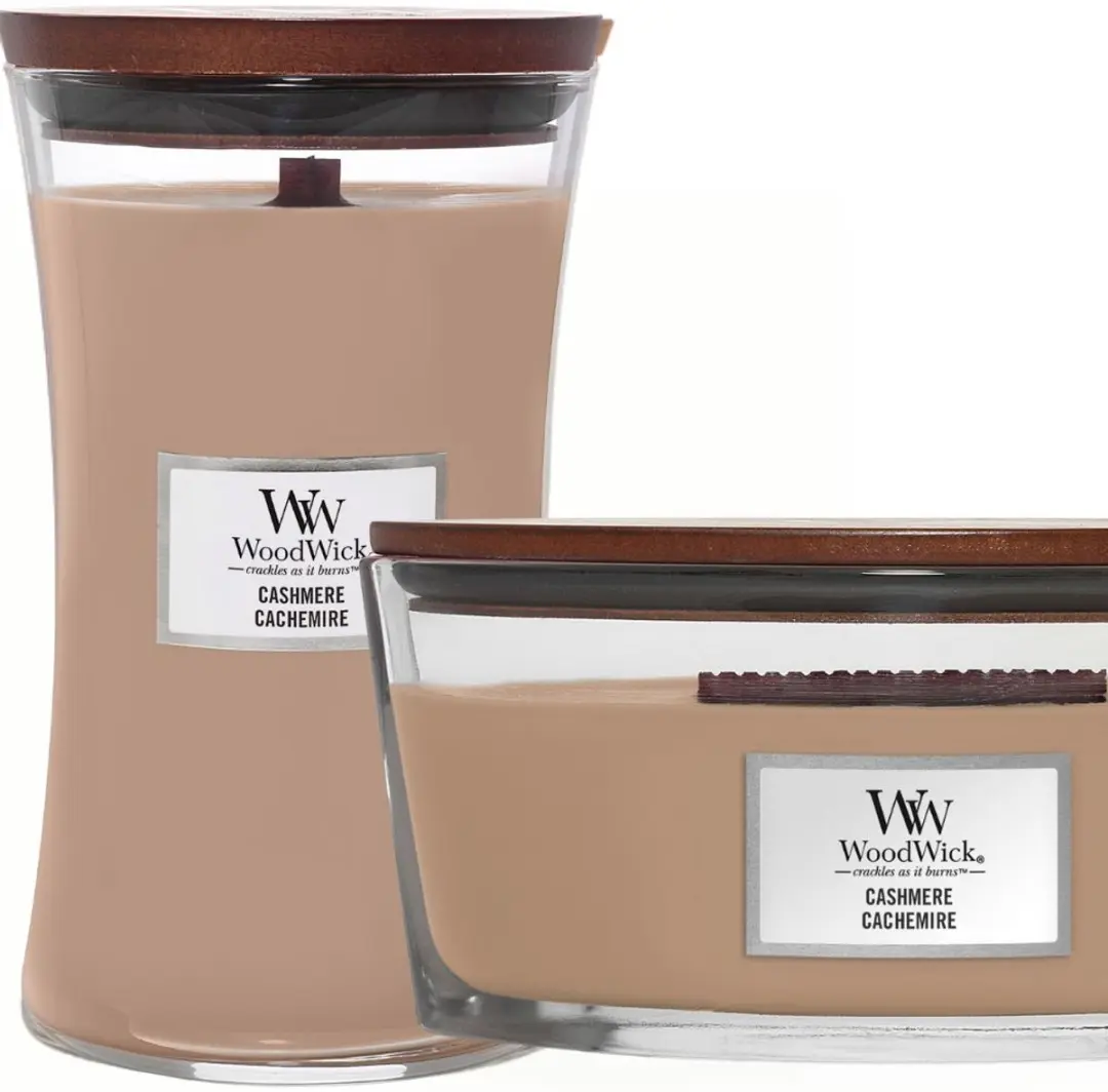 WoodWick Duo Ellipse en Large Candle Cashmere