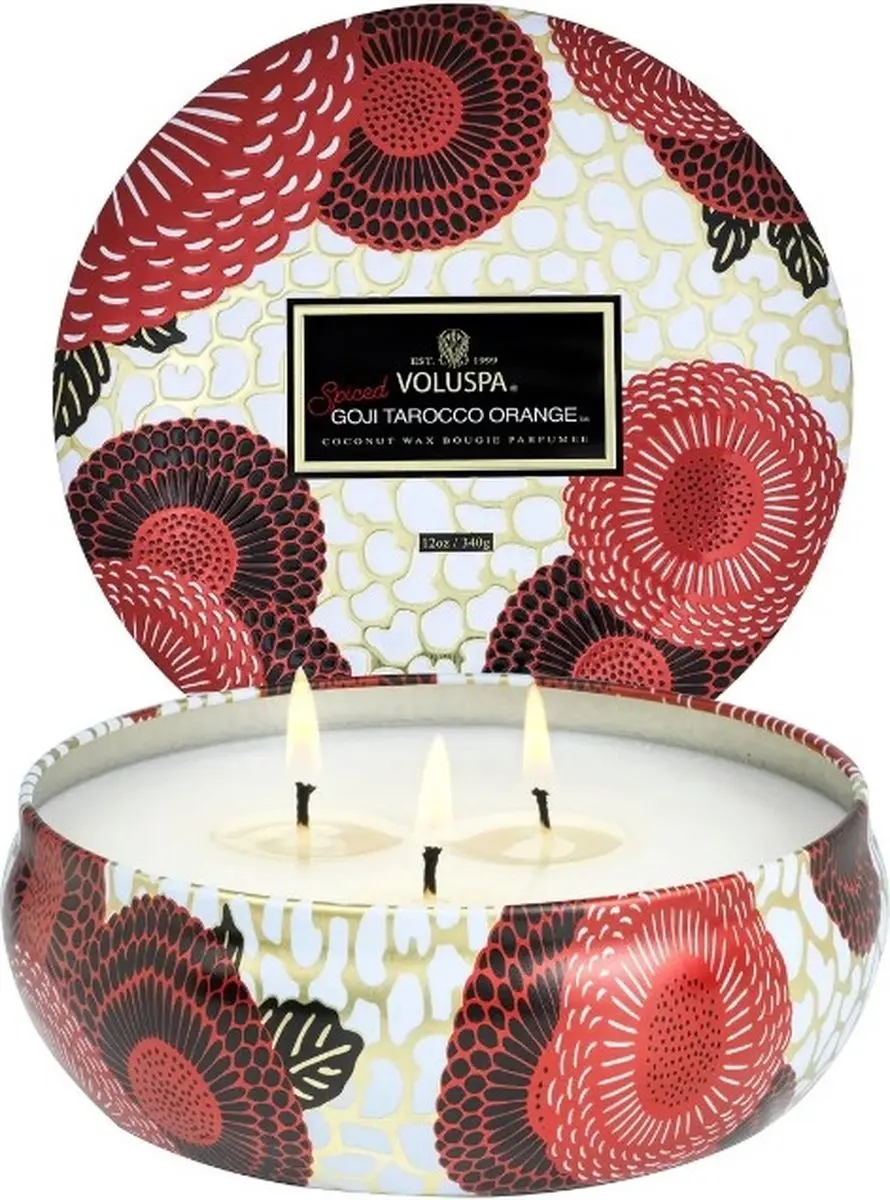 Voluspa Japonica Holiday Geurkaars - 3 Wick - 340g - Multi - afbeelding 2 van 2