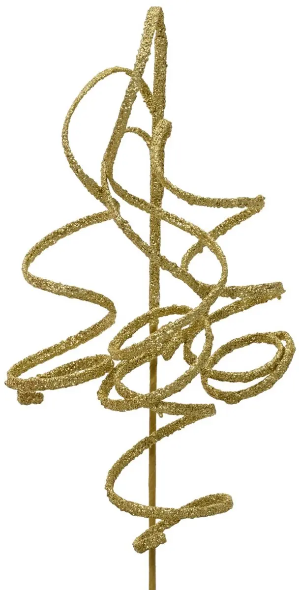 Kaemingk decoratie serpentines op stok goud glitter 55 cm