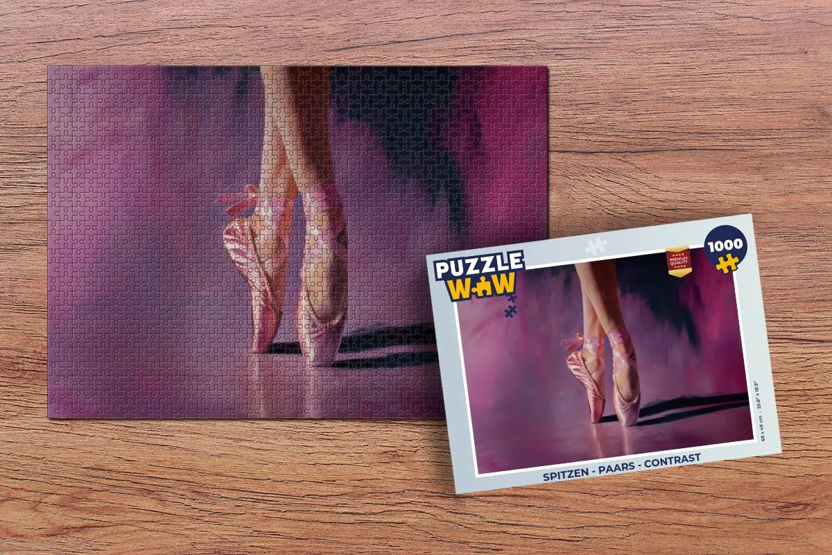 PuzzleWow Spitzen Legpuzzel 1000 Stuks - Paars