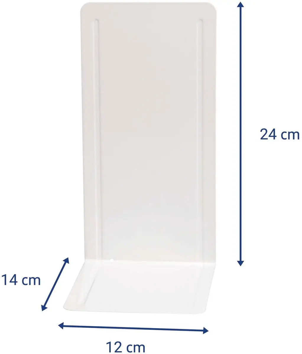 MAUL Boekensteunen Pro 14x12x24cm - 2 Stuks Wit - afbeelding 3 van 6