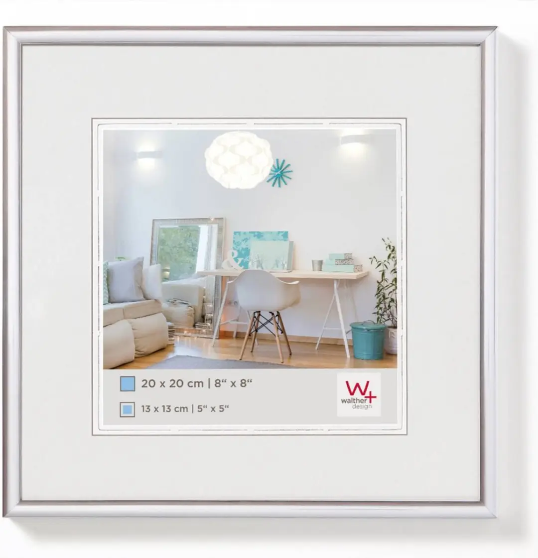 Walther New Lifestyle Fotolijst 20x20cm Zilver