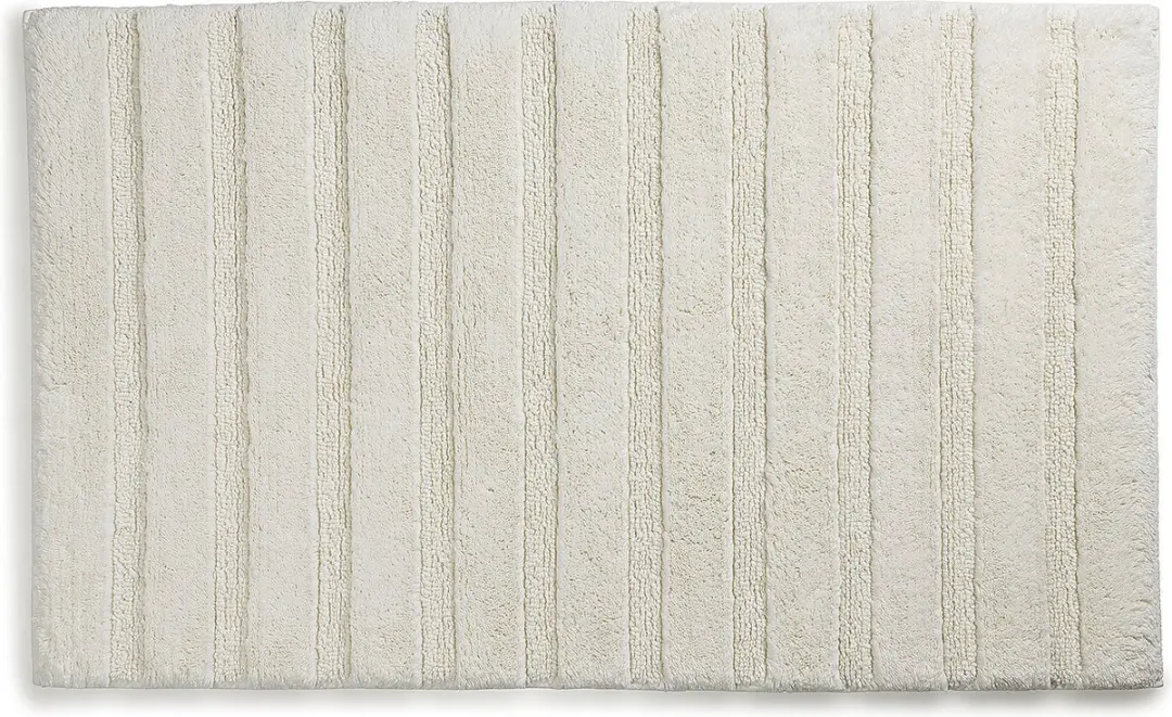 Badmat, 80 x 50 cm, Katoen, Gebroken Wit
