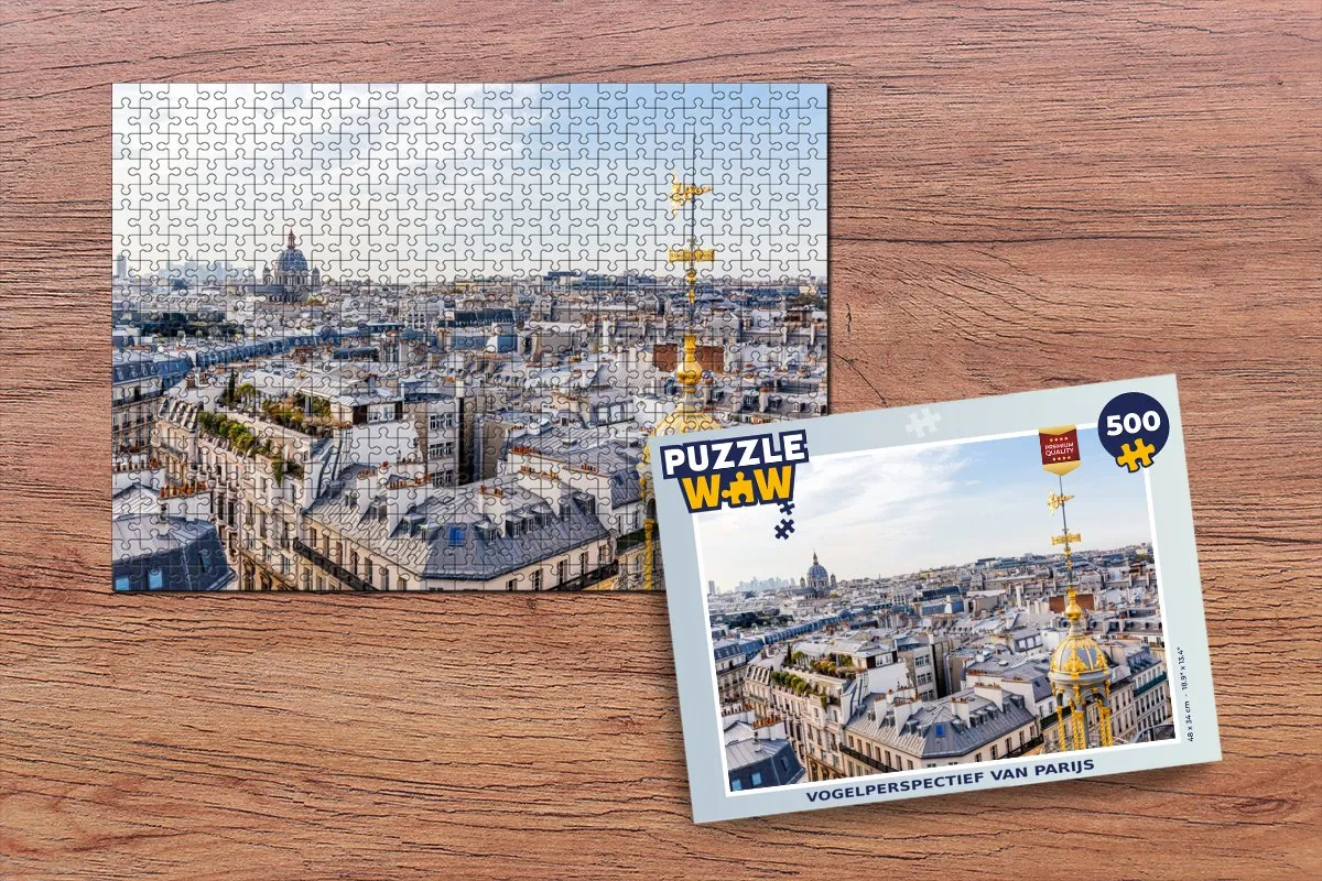 PuzzleWow Frankrijk Gebouwen Legpuzzel 500 Stuks - Multicolor