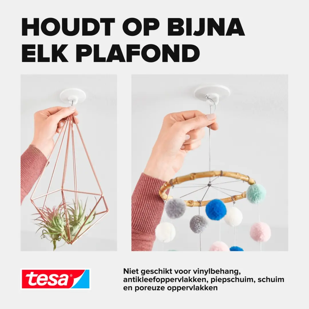 Tesa 77781 Plafondhaken - 3 Stuks Wit - afbeelding 4 van 6