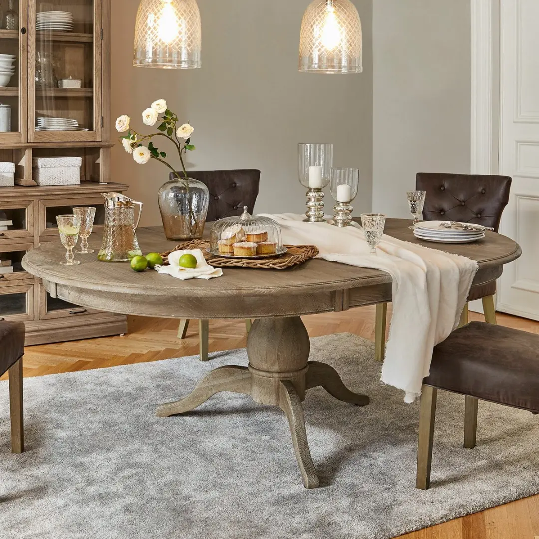 Loberon Beaumont Tafel 150cm - Bruin - afbeelding 4 van 6