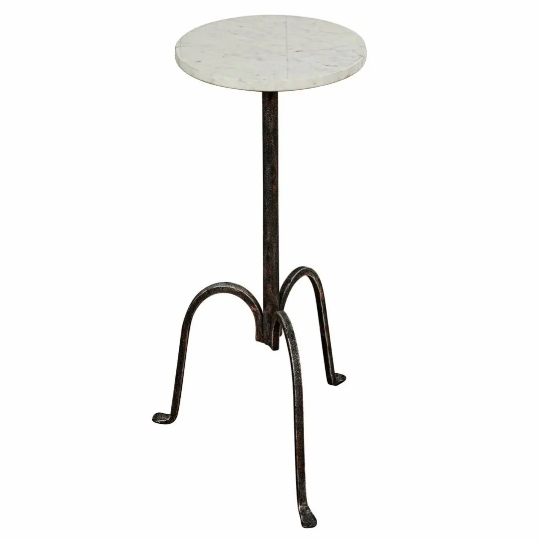Loberon Taylor Bijzettafel - 32cm - Antiekbruin/Crème - afbeelding 2 van 6