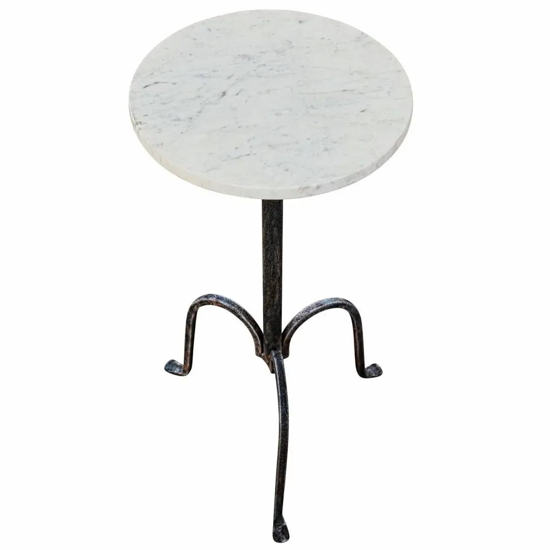 Loberon Taylor Bijzettafel - 32cm - Antiekbruin/Crème - afbeelding 3 van 6