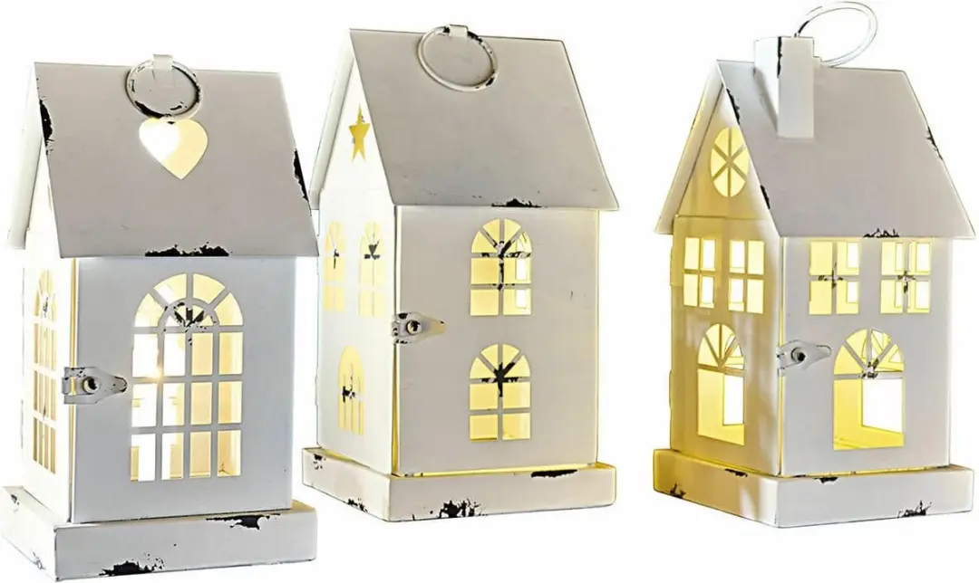 Loberon Village Ledlantaarn - 3 Stuks Wit - afbeelding 2 van 6