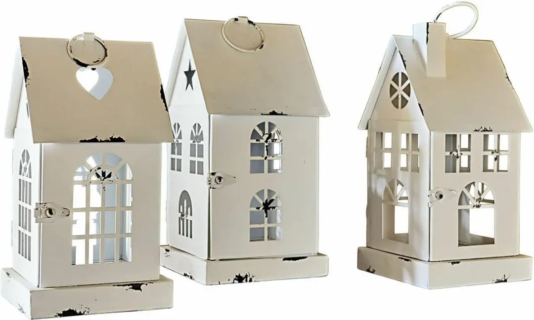 Loberon Village Ledlantaarn - 3 Stuks Wit - afbeelding 3 van 6